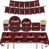 Red And Black Graduation Season Party Supplies Graduation Season Party Decoration Banner Flag Photo Props Party Tableware