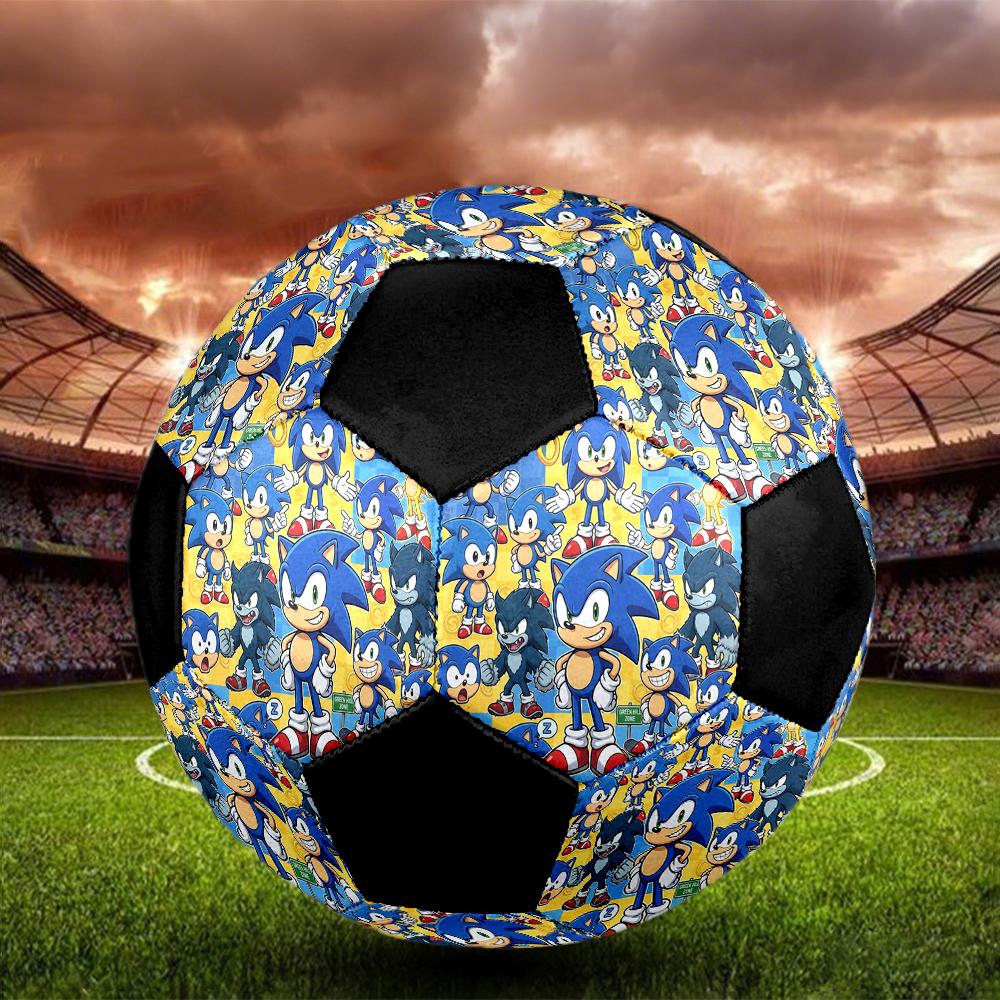 1pc Sonic The Hedgehog Football Soccer Ball Size 5 Indoor Soccer Ball Fashion Colorful Backyard Game -Great For Sports Fans Gift HE94