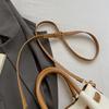 Color matching handbag with bear pendant messenger bag