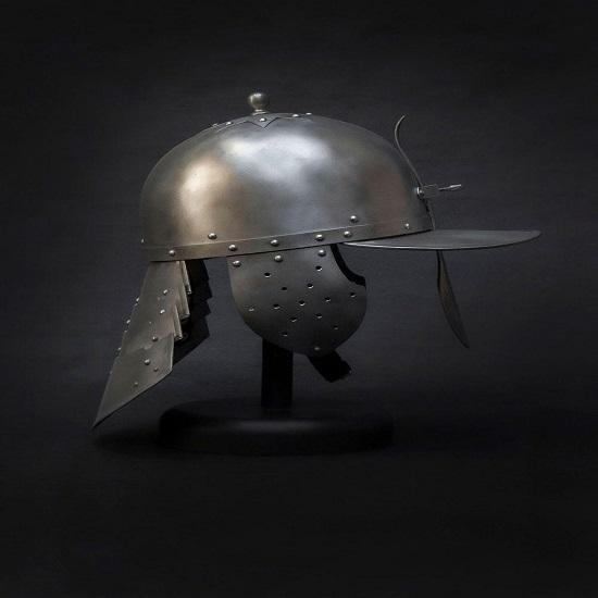 Medieval Burgonet Helmet Handcrafted 16th Century Renaissance Armor Steel Combat Helmet for Reenactment Display