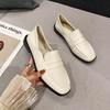 Small Leather Shoes Style Single Shoes Women's 2025 New Summer Flat Loafers Versatile Black Work Shoes One Pedal