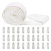 10 Meter Curtain Pleating Tape White Pleater Tape With 30Pcs 4 Prongs Curtain Pleat Hooks Clips For Making Home Decors