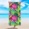 Tropical Botanical Microfiber Beach Towel Oversized Yellow Pink Lotus Bath Towel Extra Large Sand Free Swimming Blanket