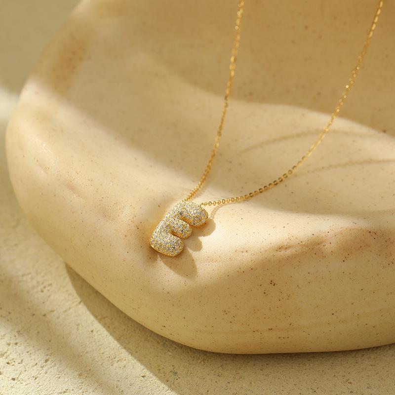 Женское ожерелье Banyan Tree из серебра 925 пробы с 26 буквами бриллиантов в форме пузыря — цепочка на ключицу в европейском и американском стиле хип-хоп.