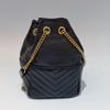 [Pre-Owned] Saint Laurent Joe Chevron Bucket Bag 'Black' - Excellent #PBMPZQ