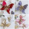 Gold Powder Fabric Glitter Butterfly 25*21cm Hanging Decoration Christmas Butterfly  Festival