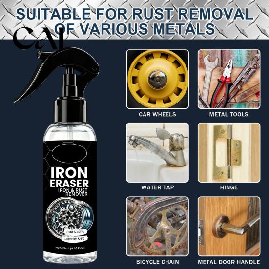 Iron Remover for Wheels Spray Cars, Rust Brake Dust, Car Paint 120ml Metal Cleaner Auto Paint, Fast Dissolve Stain And Oxidation