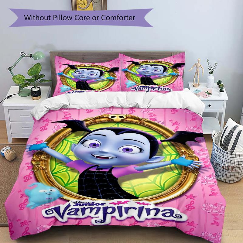 Vampirina'S Magical Adventure Print 3Pcs Bedding Setduvet Cover With 2 Bedropillowcase Home Birthday Gift