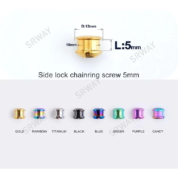 S Parts Titanium Road & Mountain Bike Chainring Bolts 5mm/7/8.5/10MM Single/Double Lock for Crank bolts
