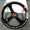 12.5inch 320mm Racing Drift Steering Wheel Real Leather Deep Dish VERTEX Sim Embroidery JDM Car Accessories