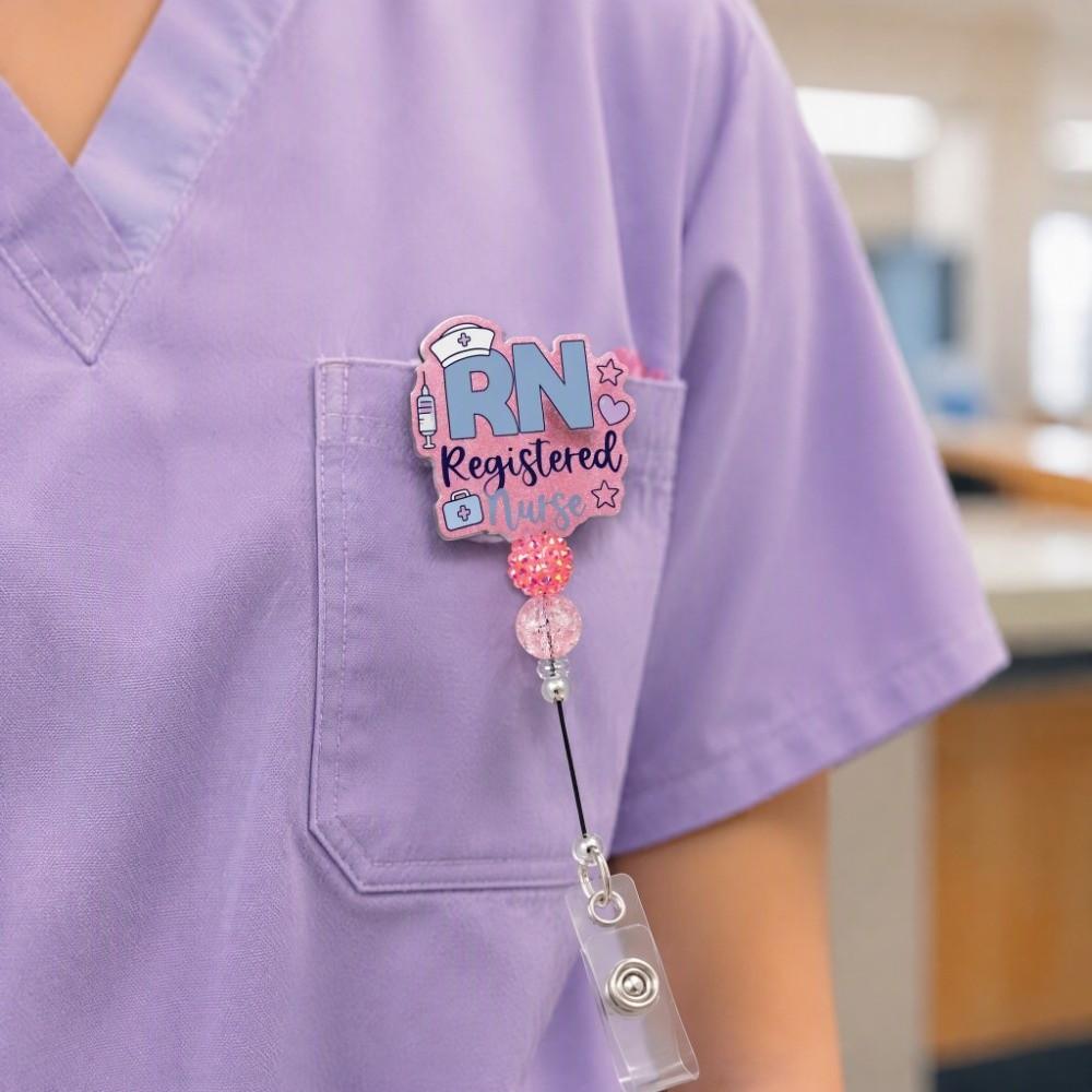 Delicate Beaded Craft Nurse Badge Reel Lightweight Fun Pull Reel Accessory Nurse Work