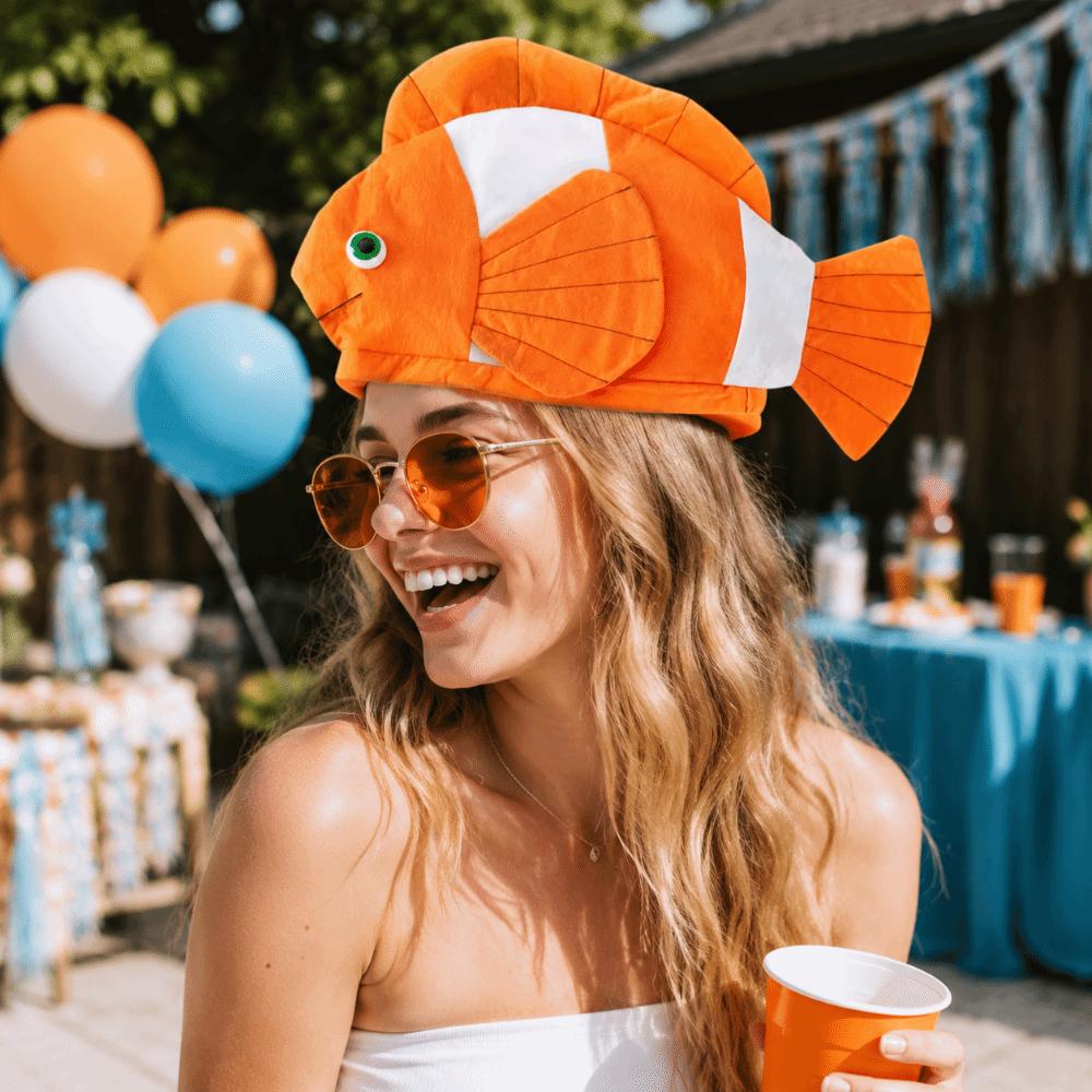 Funny Sea Animal Cap Creative Fish Head Cover Party Supplies Cartoon Fish Hat Photo Props