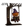 Durable Halloween Yard Ornaments Funny Swing Ornament, Witch/Skeleton/Mummy/Pumpkin Ghost Sitting on Realistic Decor for Home Reading Book Figurine