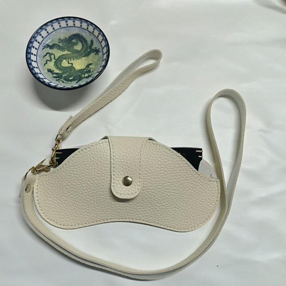 Сумка для хранения очков с пряжкой, в корейском стиле, сумка для солнцезащитных очков, сумка для очков, из ПУ кожи, мешочек