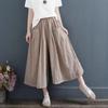 Весна и лето Новые легкие и тонкие повседневные брюки в стиле ретро-китайского стиля с высокой талией и складками, юбка, простые повседневные брюки широкого кроя
