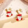 High-End Christmas Series Stainless Steel Earrings - Versatile Gift and Decoration