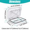 ABS Deck Access Hatch Cover, Waterproof Anti-UV, Non-Skid Inspection, Marine Boat, Yacht, RV, 15x11"