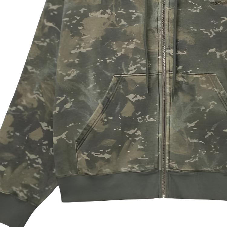 Carhartt WIP Толстовка с капюшоном Benton с принтом по всей поверхности, свободный крой, на молнии, с длинным рукавом, мужская куртка I035437-38T-GD