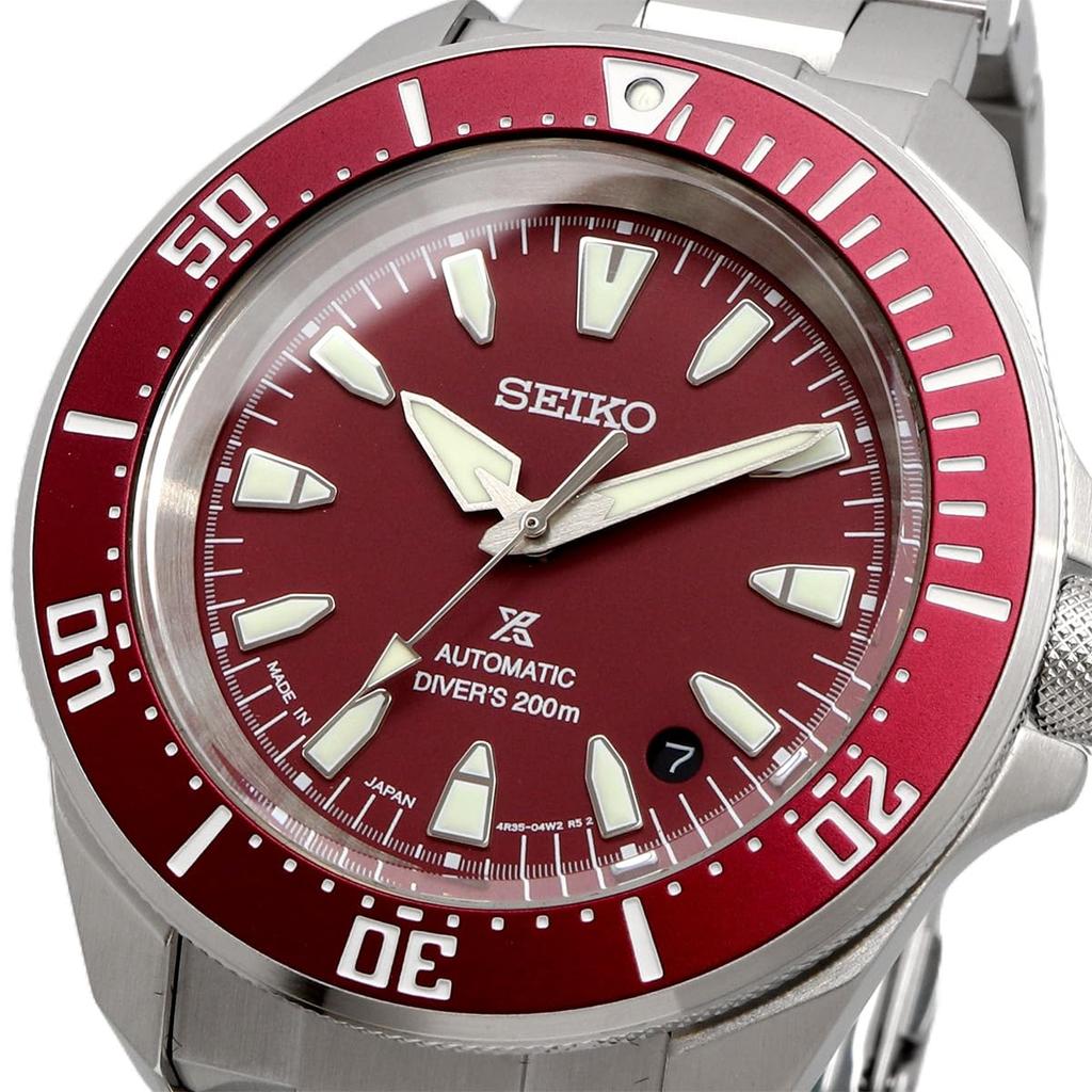 Seiko PROSPEX Mechanical Automatic Watch, Made In Japan, Samurai Diver's 200m, SRPL11, Men's, Burgundy, Overseas Model [Parallel Import]