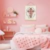 YTRGI Pink Bow Cross Christian Proverbs 31: 25 Wall Art Decor, Proverbs 31 Bible Wall Art, Proverbs 31 Woman Gifts, Bible Verse Religious Poster