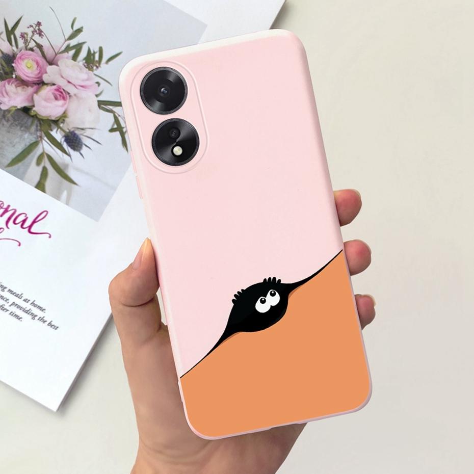 Для OPPO A18 A38 2023 Милые Животные Мультяшный Чехол для Телефона Задняя Крышка Для Oppo A38 A18 4G Мягкий Силикон ТПУ Задняя Крышка