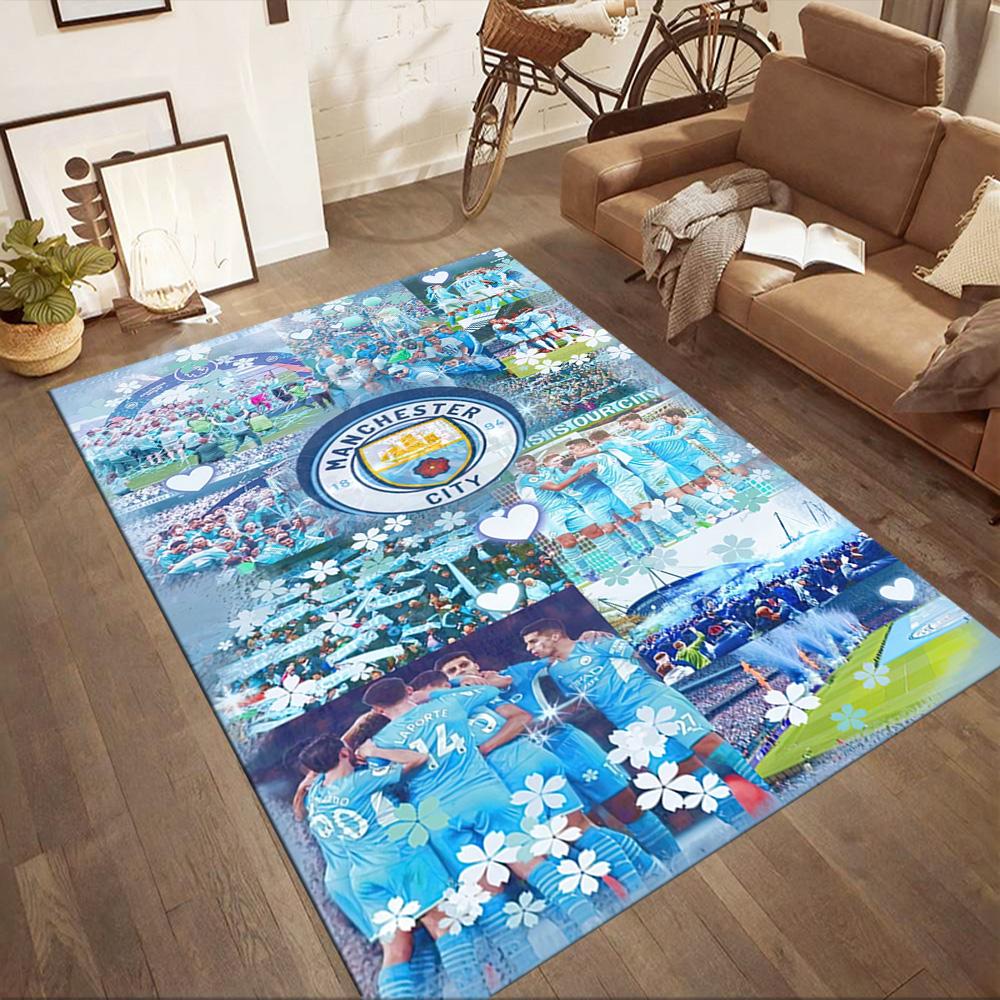Manchester City Floor Mat Design For Study Room Living Rooms Decorate Room Dining Room Antislip Carpet Office Home Decor Spiritual Gift