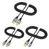 Высокоскоростной кабель HDMI 2.0, адаптер «папа» — «папа», пружинный спиральный шнур