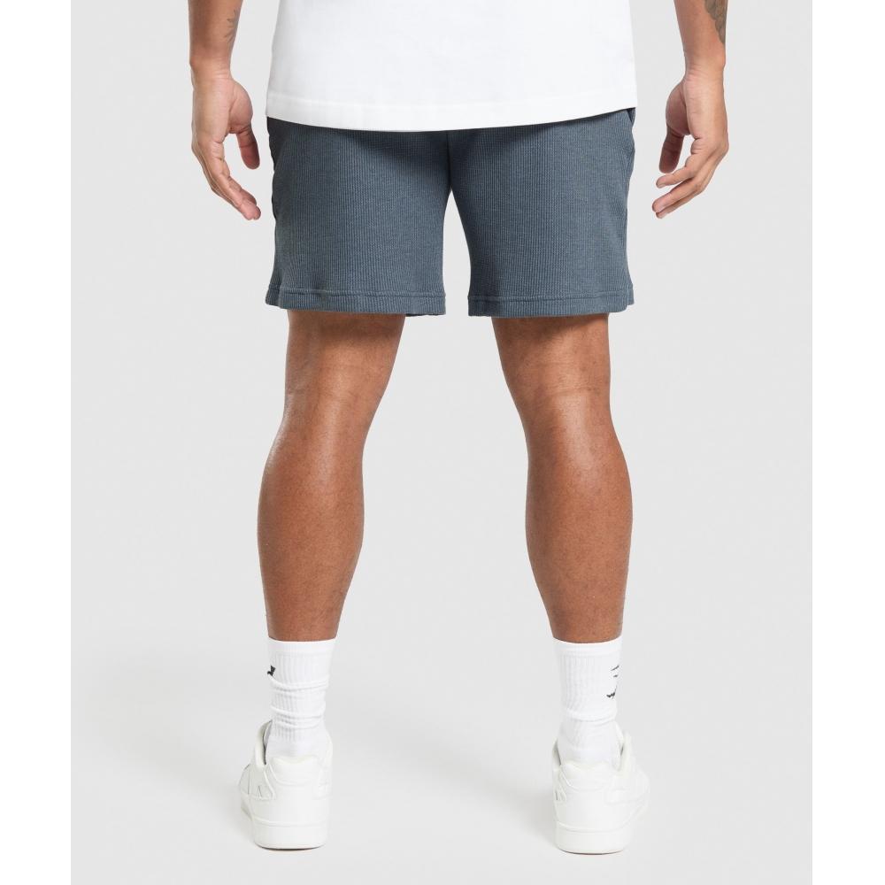 Gymshark Вафельные шорты титаново-синие A1b4t Udpk