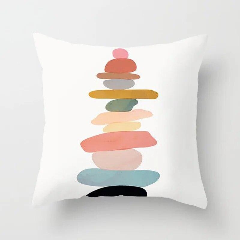 Подушка с геометрическим рисунком, современный простой печатный узор, чехол для диванной подушки, наволочка, домашнее вечерние автомобильное постельное белье