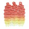 FREEDOM Synthetic Braiding Hair Extensions Natural Loose Deep Wavy 24inch Long Braid Hair Ombre Brown Rainbow Twist Crochet Hair