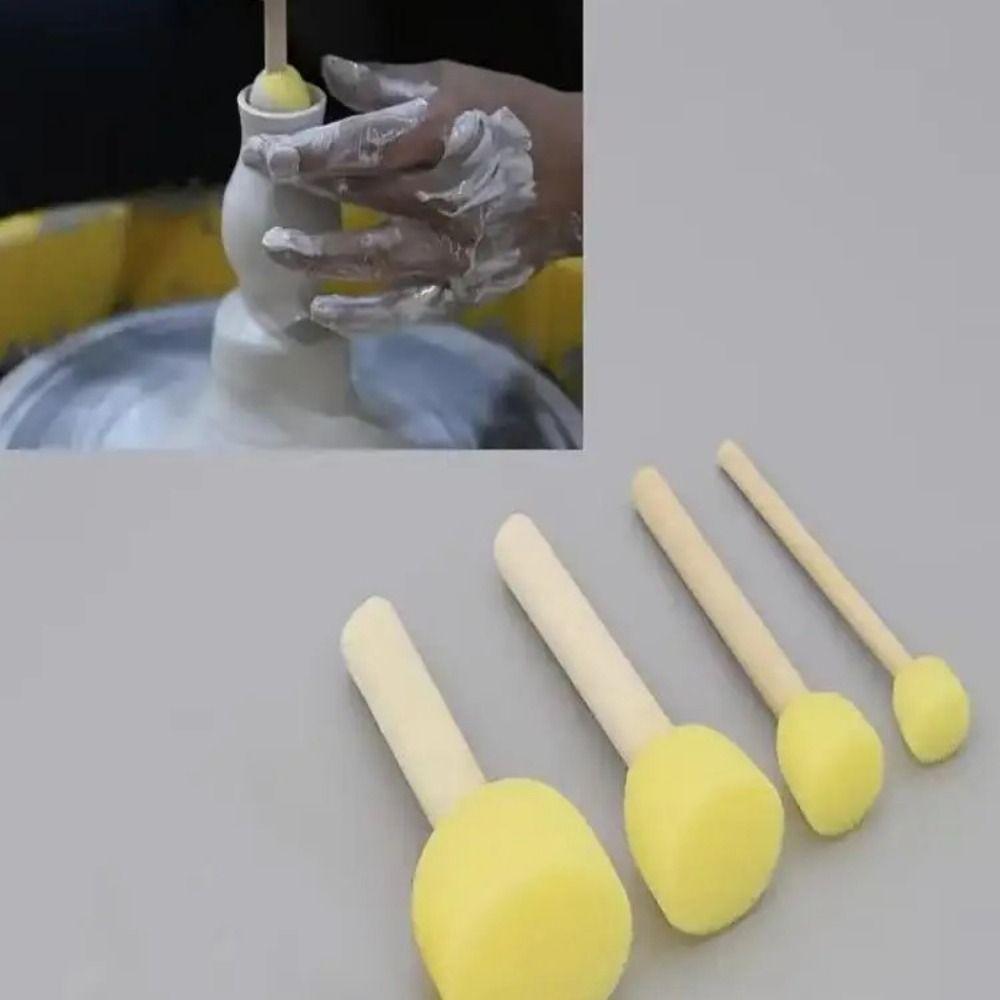 20 шт./пакет Керамическая губка ручной работы на палочке Водопоглощающая губка для окрашивания Новая губка для поделок с краской