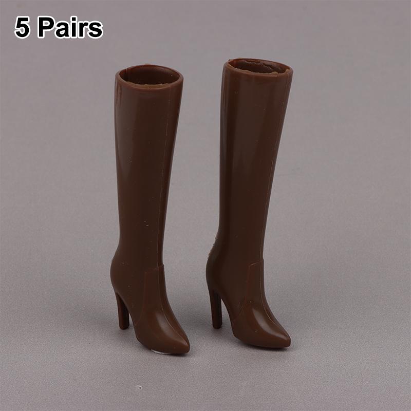 Pointed High Heels for Dolls 5 Pairs Toy Boots Princess Dress Up and Playhouse Fun