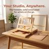 Adjustable Art Support Rack with Drawer Painting Stand Artist Easel  Desktop Oil Painting