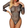 One -Piece Bodysuit Women Sexy Lingerie Bra Set Perspective Rhinestone Underwear Transparent Open Strapless Erotic Bra Sets