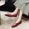 Модная женская обувь 2024 Горячая распродажа Женские туфли-лодочки с острым носком Однословная пряжка Высокий каблук Квадратный каблук Однотонные босоножки на каблуке Женские