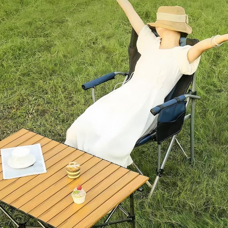 Уличный складной стул большого размера с высокой спинкой, стулья для кемпинга, отдыха на природе, переносное кресло для рыбалки, пляжное кресло