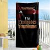 Ac Milan Personalized Text Beach Towel Super Soft Microfiber Quickdry Fabric