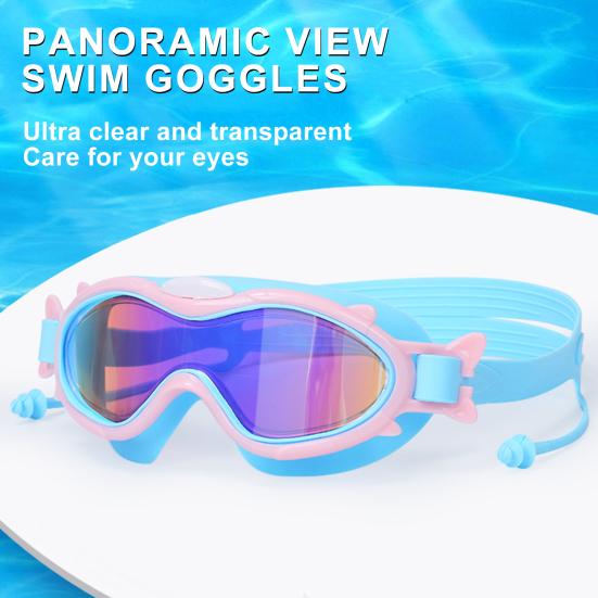 Детские очки для плавания, водонепроницаемые, с защитой от запотевания, для бассейна, с высоким разрешением, прозрачные очки для плавания для детей 6-14 лет
