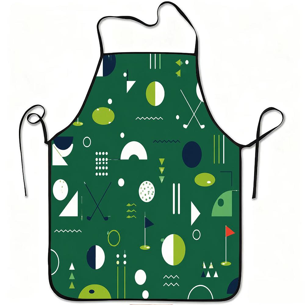 1pc Golf-Themed Apron Suitable for Cooking, Gardening & Outdoor Activities - Adjustable Waistband, Durable Polyester with Golf Course Print (Golf Club