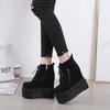 14CM Super High Heel Short Boots Wedges Waterproof Platform Boots Within Increased Womens Boots