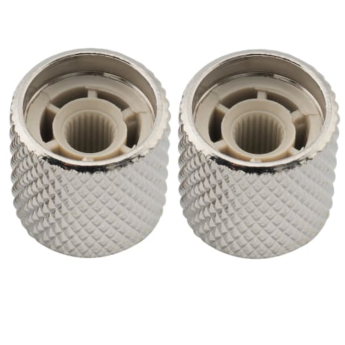 Musiclily Pro Steel Dome Knobs, 19mm, Inch Standard, for USA Electric Guitars/Basses, Nickel (Set of 2)
