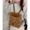Autumn and Winter Bags Fashion Handbags 2025 New Winter Casual Plush Bag Cute Cartoon Bear Backpack