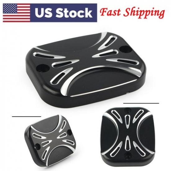 Brake Reservoir Master Cylinder Cover For Harley Road King Softail Street Glide