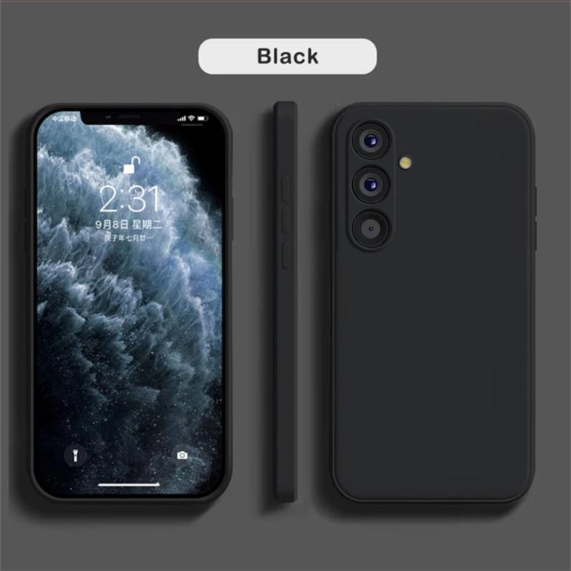 Для Samsung A54 5G чехол жидкий силиконовый протектор объектива камеры телефонные чехлы для Samsung Galaxy A54 A55 A15 5G мягкая задняя крышка