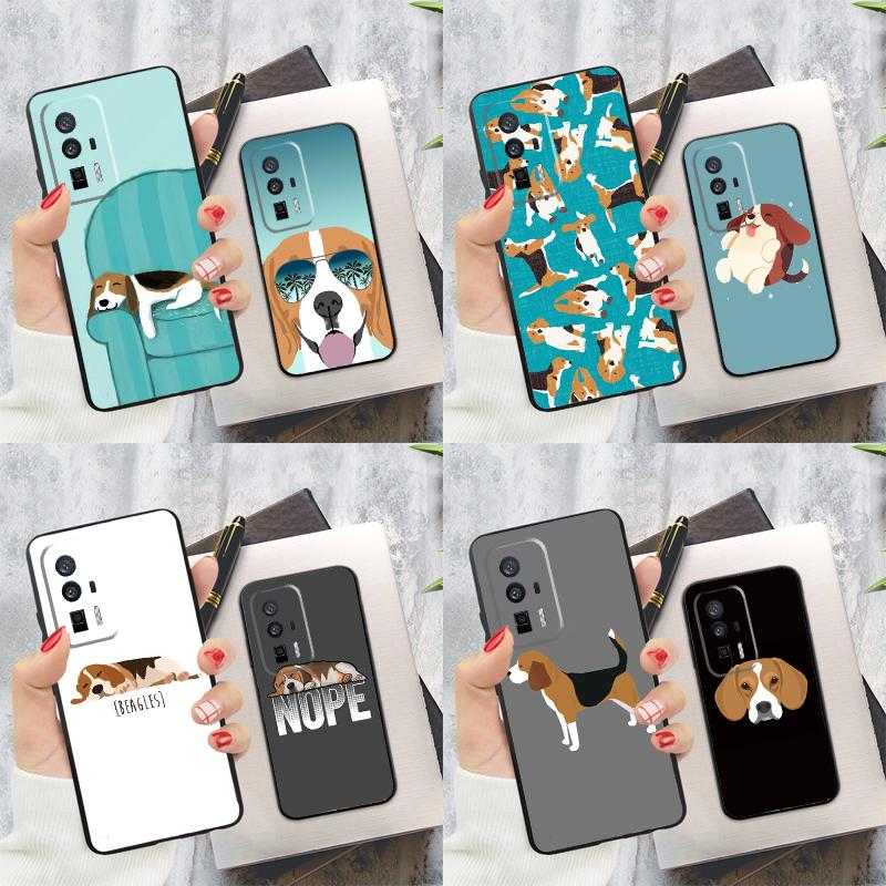 Чехол для щенка бигля для Xiaomi 14T 11T 12T 13T Pro 13 14 Ultra POCO X6 Pro M6 X3 X5 M5s F3 F5 F6