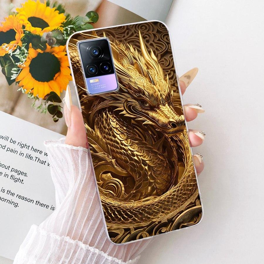 Для Vivo V21E V 21 e V2061 V2055 Чехол Мягкий Силикон ТПУ Защитный бабочка Чехол для Телефона Для VivoY73 2021 V21 E 4G 5G Обложка Coque