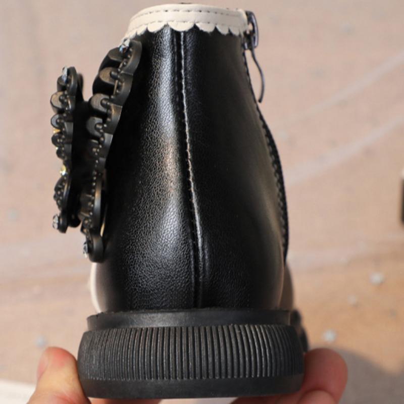 Детские осенне-зимние новые модные сапоги для маленьких девочек, детские бархатные хлопковые сапоги для принцессы