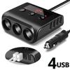 12-24V Car Cigarette Lighter Socket Splitter Car Charger With ON/OFF Switch 4 Ports USB Charger For GPS Mobile Phone Auto Parts