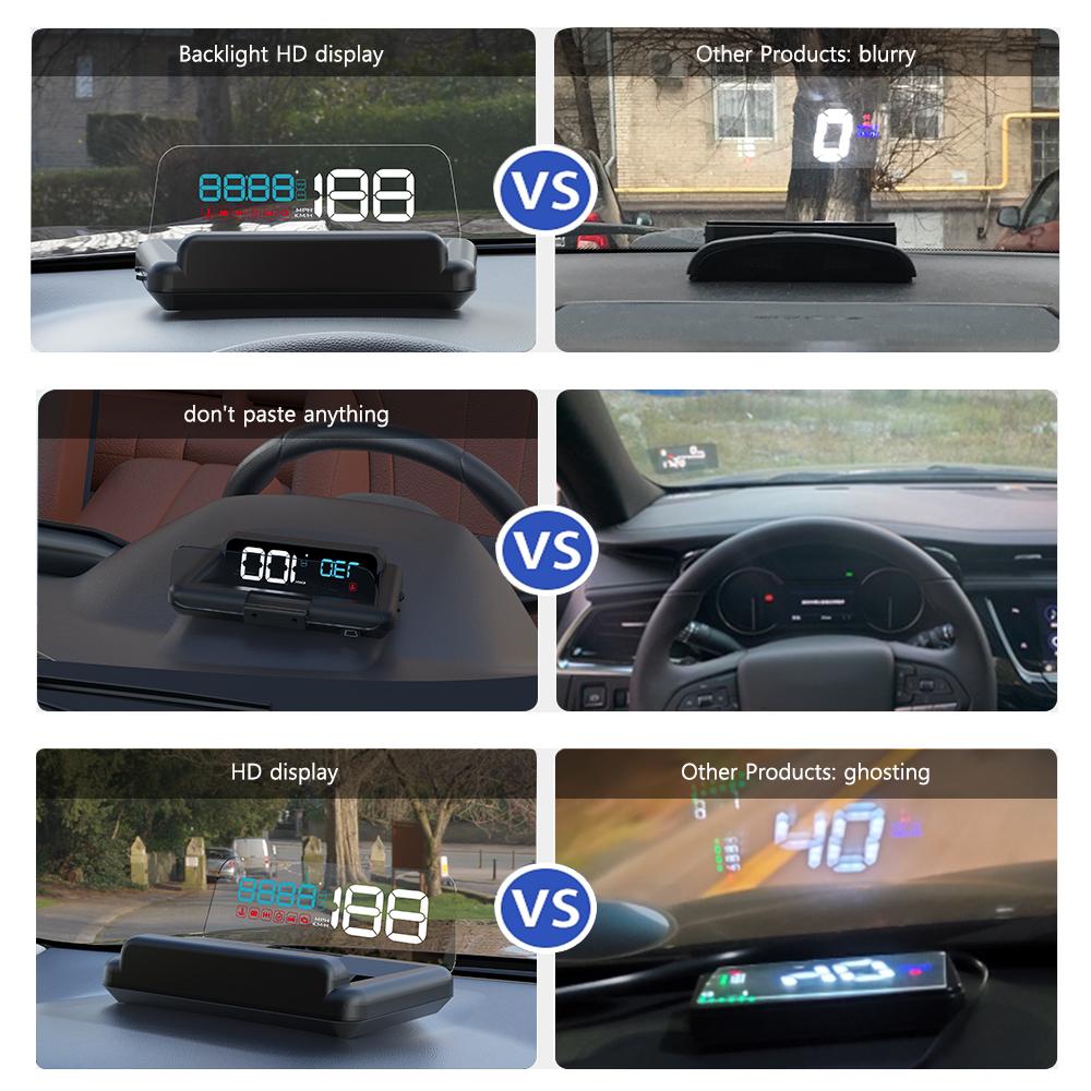 ZQKJ C500 HUD Car OBD2 Head Up Display Спидометр Проектор EOBD Автомобильный Цифровой Бортовой Компьютер Датчики Температуры Воды