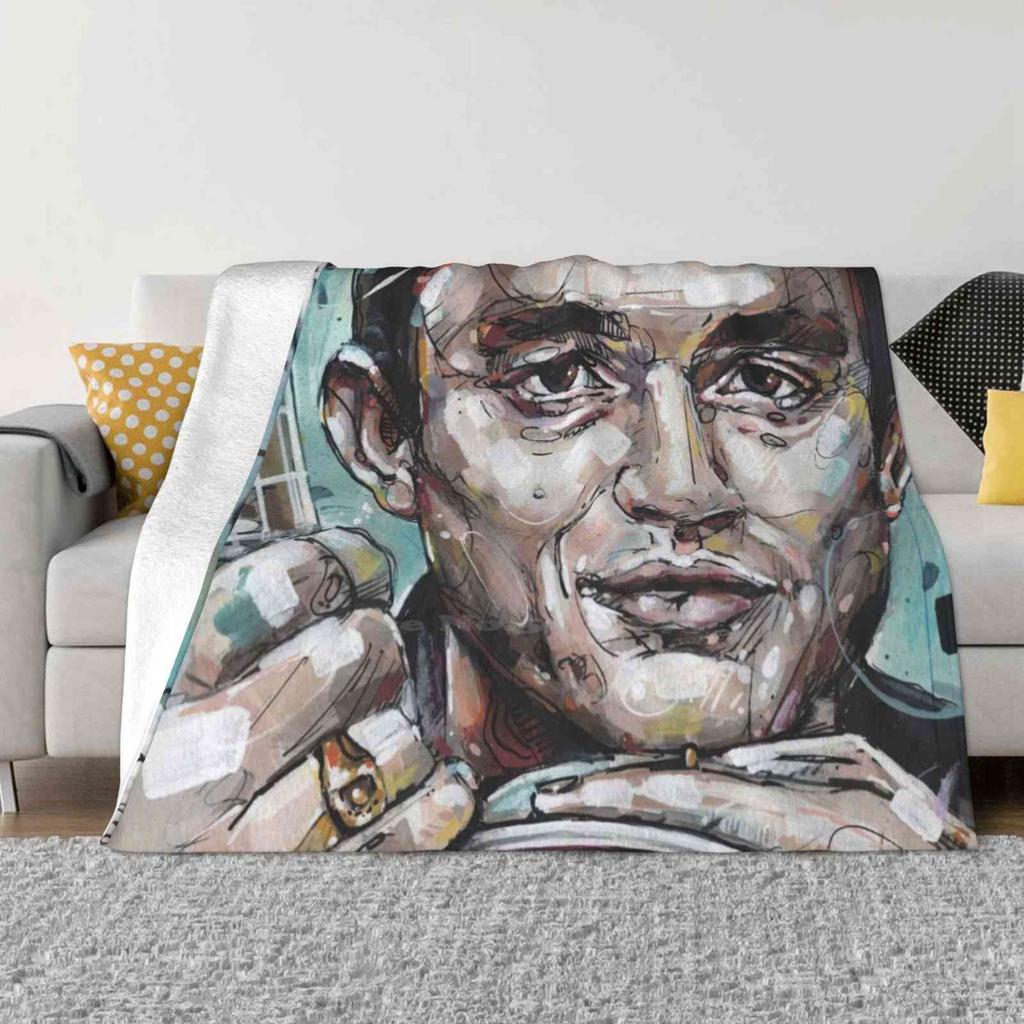 Johnny Cash Guitar Painting Top Quality Comfortable Bed Sofa Soft Blanket Johnny Cash Nashville Countrymusic Guitar Memphis